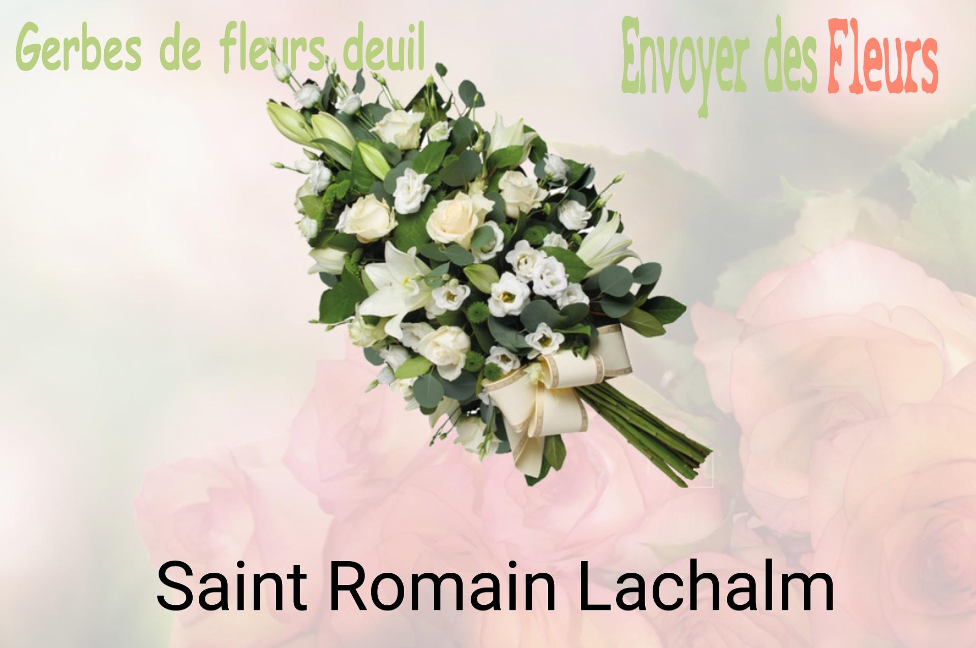 Gerbe de fleurs de deuil livrée à Saint-Romain-Lachalm